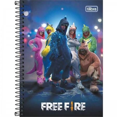 Caderno Pequeno Espiral Free Fire - Tilibra