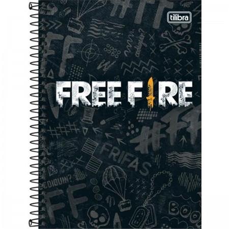 Caderno Espiral Pequeno Free Fire 80 Folhas Tilibra