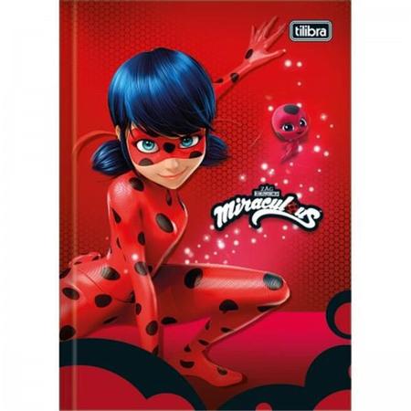 Caderno Pequeno 1/4 Brochura 48 Folhas Miraculous Ladybug TILIBRA