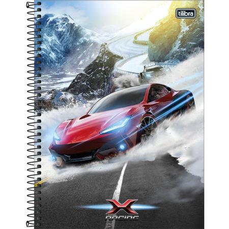 Caderno Espiral Capa Dura Universitário 1 Matéria X-Racing 80