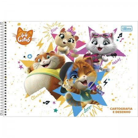 Caderno de Desenho CD 80fls Amarelo 44 Gatos Tilibra - Welban