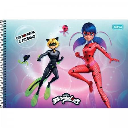 Caderno Cartografia E Desenho Espiral Miraculous Cat Noir 80 em Promoção na  Americanas