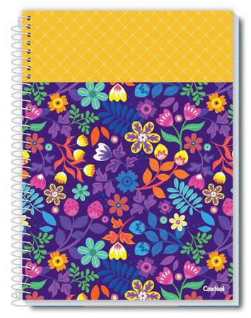 Imagem de Caderno Univ 1 Mat 80 Fls My Collection Feminino Pct c/ 4un