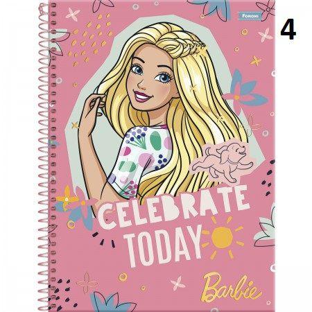 Caderno Universitário Espiral Barbie 80fls - Foroni - Livraria e