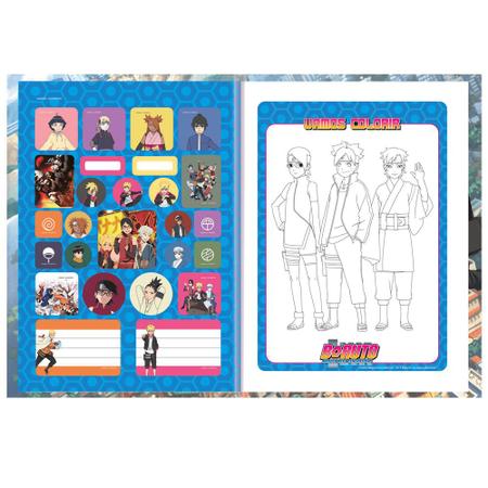 Caderno Universitário Brochura Boruto 80 Folhas SD