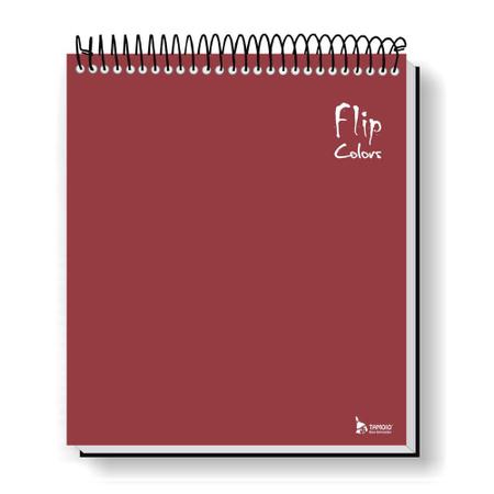 Imagem de Caderno Universitário Flip 1x1 80 fls C.D. Tamoio - Colors Vinho