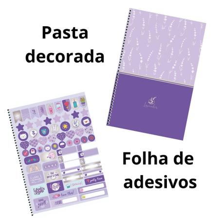 Imagem de Caderno universitário Lavender 10 matérias 160F -SD