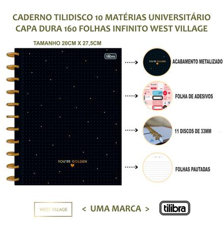 Caderno Tilidisco Capa Dura Universitário