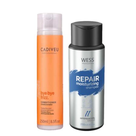 Imagem de Cadiveu Cond Bye Bye Frizz 250ml + Wess Repair Shampoo 250ml