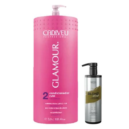 Imagem de Cadiveu Cond. Rubi Glamour 3L + Wess Blond Mask 500ml