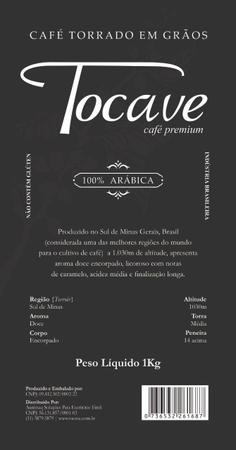 Café Em Grãos Tocave Premium 1Kg Arábica Com Torra Média Imagem de Café Em Grãos Tocave Premium 1Kg Arábica Com Torra Média