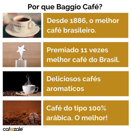 Imagem de Café Em Pó Baggio, 5 Pacotes, 1.250g, Chocolate Trufado, Menta e Caramelo, Café Moído Aromatizado