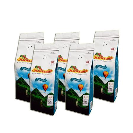 Imagem de Café Subasio Gourmet 500gr Grãos Torra Média Clara Kit 5