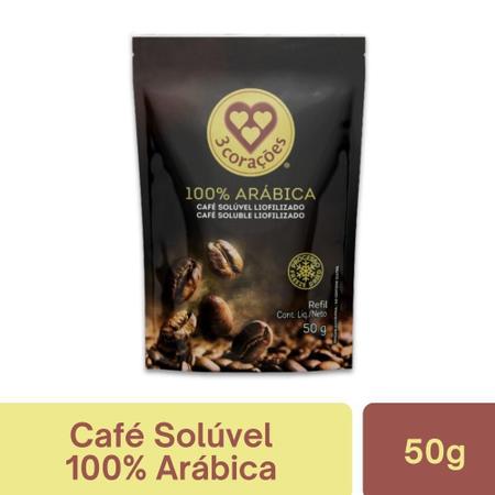 Imagem de Café Três Corações Solúvel 100% Arábica Kit 10 Sachês 50G