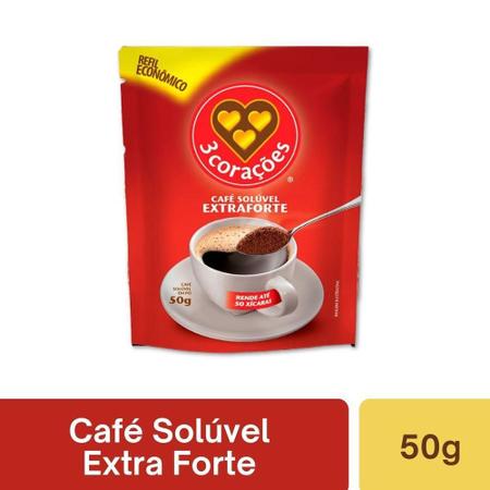 Imagem de Café Três Corações Solúvel Extra Forte Kit 5 Sachês 50G