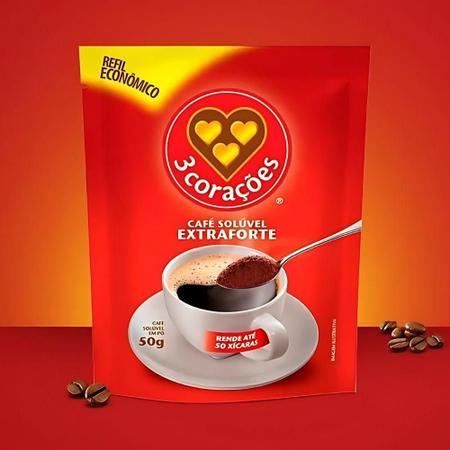 Imagem de Café Três Corações Solúvel Extra Forte Kit 5 Sachês 50G