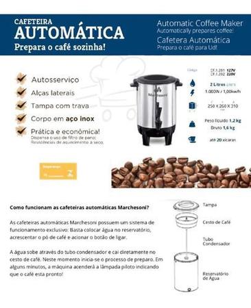 Maquina Cafe Automatica 2 Lts Marchesoni 220v