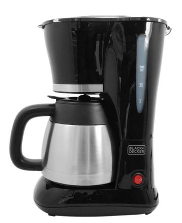 Cafeteira Elétrica com Jarra Térmica em Inox 25 Xicaras 750W 220V Preta  BLACK E DECKER / REF. CM200I-B2