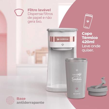 Imagem de Cafeteira Elétrica Cadence Dream Rosé Gold com Copo Térmico