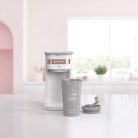 Cafeteira Elétrica Cadence Dream Rosé Gold com Copo Térmico Imagem de Cafeteira Elétrica Cadence Dream Rosé Gold com Copo Térmico