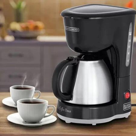 Cafeteira Elétrica com Jarra Térmica em Inox 25 Xicaras 750W 220V Preta  BLACK E DECKER / REF. CM200I-B2