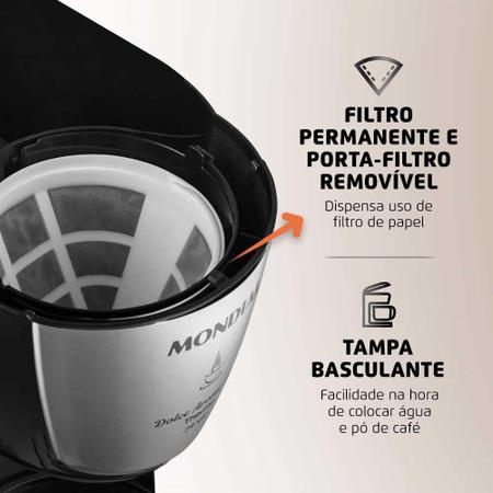 Imagem de Cafeteira Elétrica Mondial Dolce Arome 800W C-33JT-24X 127V