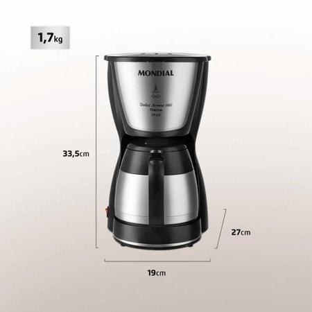 Imagem de Cafeteira Elétrica Mondial Dolce Arome 800W C-33JT-24X 220V