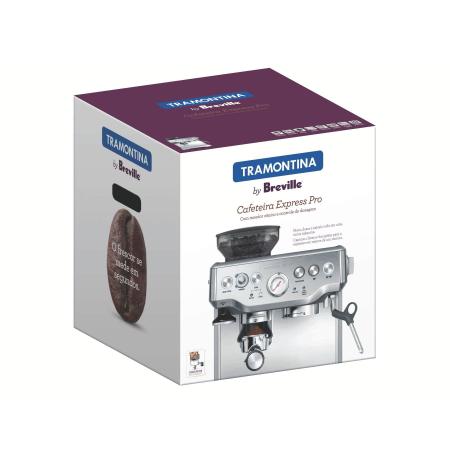 Imagem de Cafeteira Elétrica Tramontina by Breville Express Pro em Aço Inox com Moedor 2 L 127 V