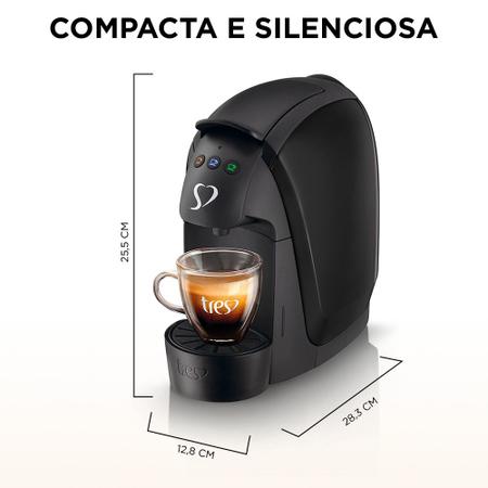 Imagem de Cafeteira Espresso LUNA Preta Automática - TRES 3 Corações