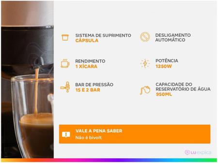 Imagem de Cafeteira Espresso TRES 3 Corações Lov - 15 Bar Preto