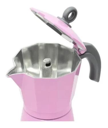 Imagem de Cafeteira Expressa Pra 3 Xícaras Italiana 150ml Rosa