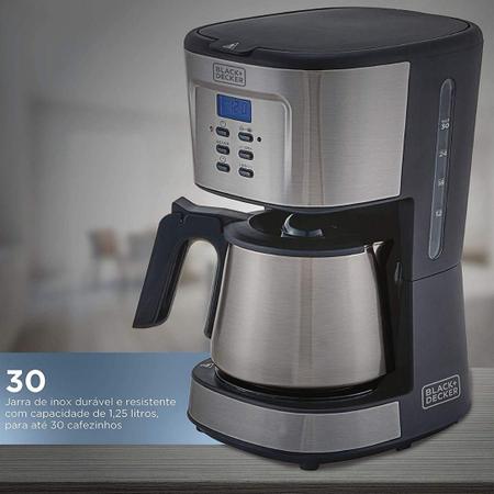 Imagem de Cafeteira Inox Black Decker 30 Xicaras Gourmand Gris - 220V