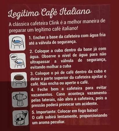 Imagem de Cafeteira Italiana 3 Xicaras - preta, e prata