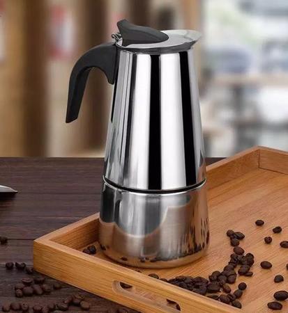 Imagem de Cafeteira Italiana 9 Xícaras Inox Indução Café Expresso 