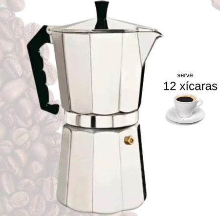 Imagem de Cafeteira Italiana Grande 12 Xicaras Cafe Expresso Manual