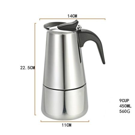 Imagem de Cafeteira Italiana Inox Para 9 Xicaras - Wellmix