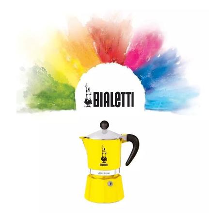 Imagem de Cafeteira Italiana Rainbow 3 Xícaras Amarela - Bialetti