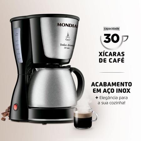 Cafeteira Elétrica 30 Xícaras Mondial Dolce Arome Inox C-37 JI-30X em  Promoção é no Buscapé