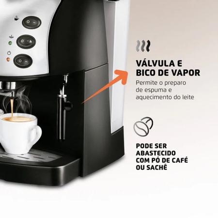 Imagem de Cafeteira Mondial Expresso Coffee Cream C-08 PRETO - 110V