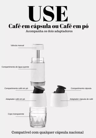 Imagem de Cafeteira Multi Capsula Expresso Portátil Café Em Pó Manual