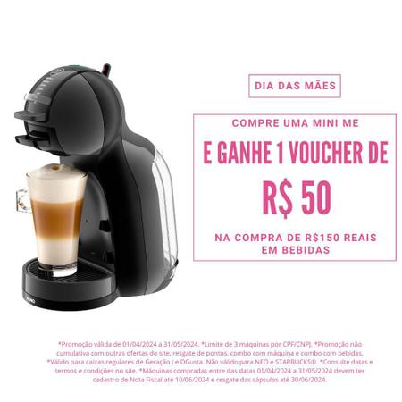 Imagem de Cafeteira Nescafe Dolce Gusto Mini Me Preta Automática (110v)