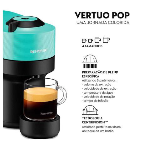 Imagem de Cafeteira Nespresso Vertuo POP para Café Espresso Manual Verde Acqua