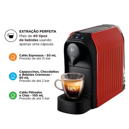 Imagem de Cafeteira  tres g5 passione verm 127v