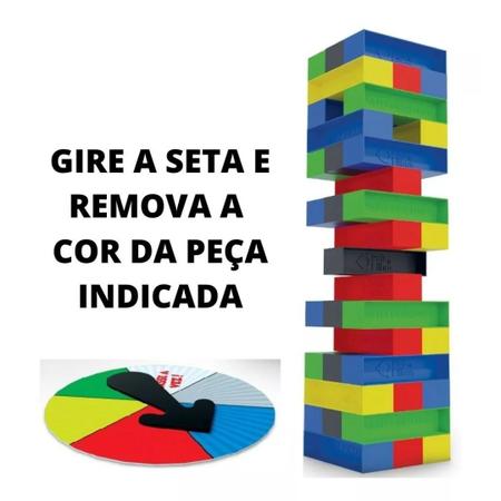 Imagem de Caiu Perdeu Pro Jogo de Mesa Brinquedo Colorido 45 Peças Pais e Filhos 790694