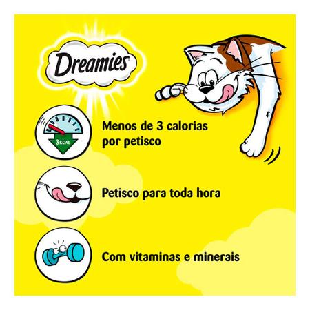 Imagem de Caixa 12un Petisco Dreamies Salmão Para Gatos Adultos 40g