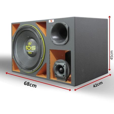 Caixa Bob 15 Residencial Eros SDS 3K3 4 vias com Pioneer - ViniSound