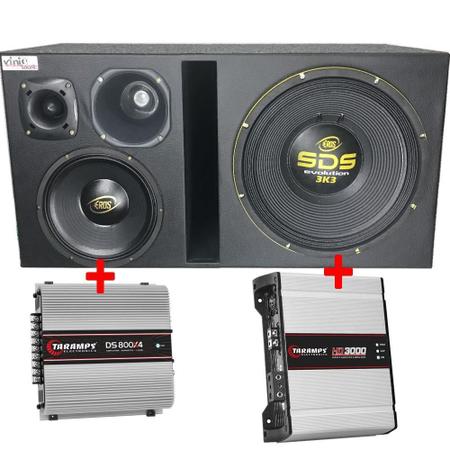 Caixa Bob 15 Residencial Eros SDS 3K3 4 vias com Pioneer - ViniSound