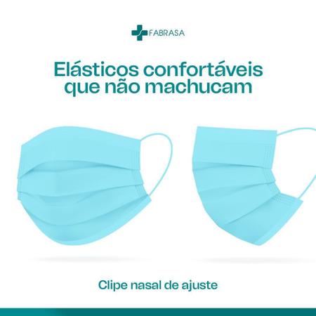 Imagem de Caixa 50 Máscaras Cirúrgicas Triplas Descartáveis ul