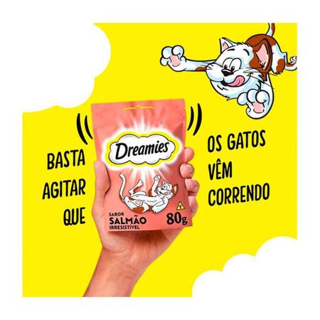 Imagem de Caixa 6Un. Petisco Dreamies Salmão Para Gatos Adultos 80G