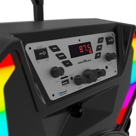Imagem de Caixa Amplificadora Acústica Britânia BCX12100  Bluetooh 5.0, USB/Auxiliar/FM, 700W RMS, Preto